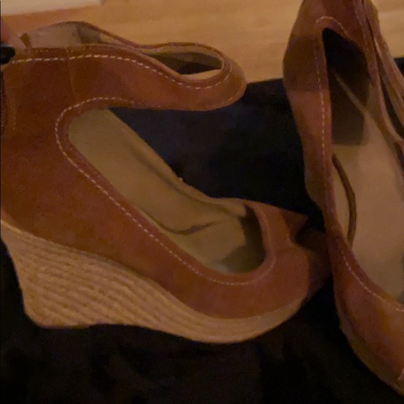 Suede wedge heels by ‘Levity’. - Picture 2 of 5